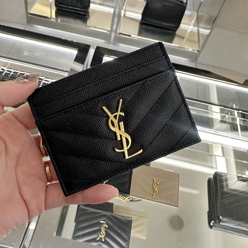 생로랑 YSL 마틀라세 모노그램 여자 카드지갑 423291 금장 은장